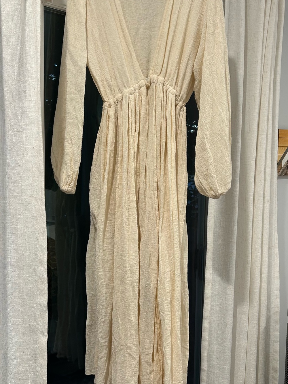 Kaya Cream Long Sleeve Cover Up